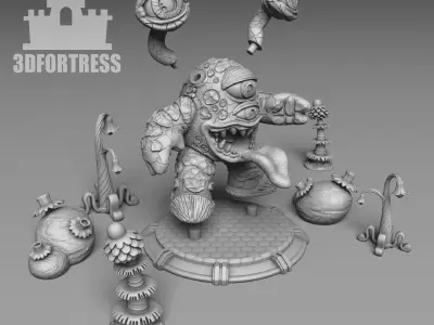 Alien Stone Gremlin 3D print model