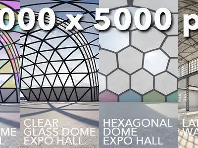 Six interior 360 HDRI 32BIT Texture