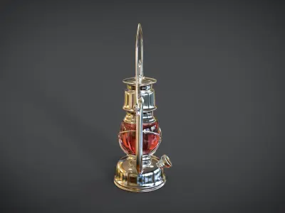 Old Lantern Low-poly 3D model