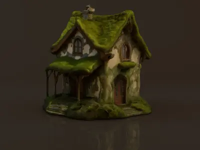 Fantasy Forest House 1 Low-poly 3D model