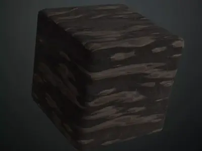 Dark Petrified Wood Bark PBR Seamless Texture