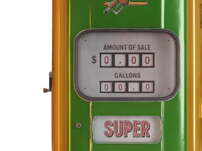 Vintage Gas Pump 3D model