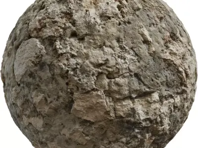 Ultra Detailed Broken Rock Cliff Stone PBR Texture Texture
