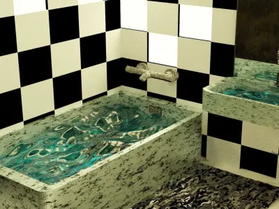 Bathroom 3d in Blend  Free 3D model