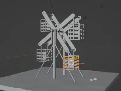 Nagordola low poly playground structure Free low-poly 3D model