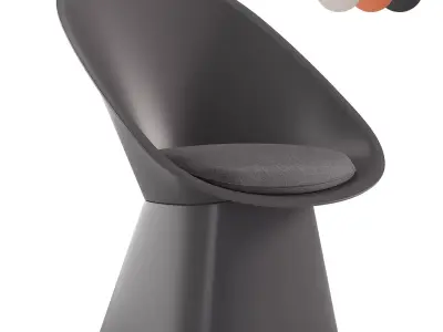 Sensu lounge chair Low-poly 3D model