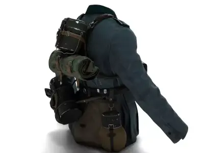 Captain Outfit 2 Premium High-Detail Uniform Set 3D model