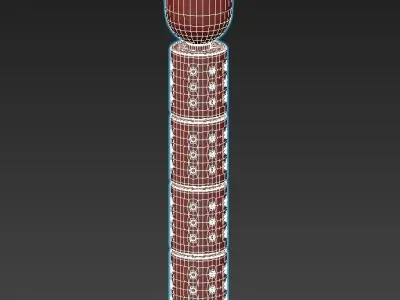 marlon table lamp - gold 3D model