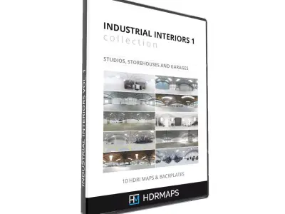 Industrial Interiors  1 - 10 HDRI Maps pack  Texture