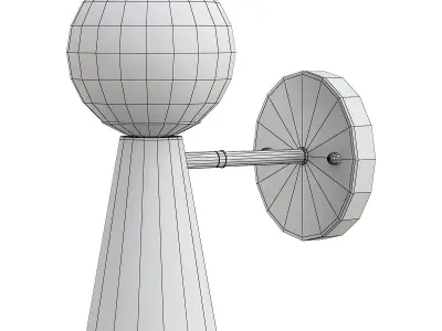 halley-10046w wall light with glass globe 3D model