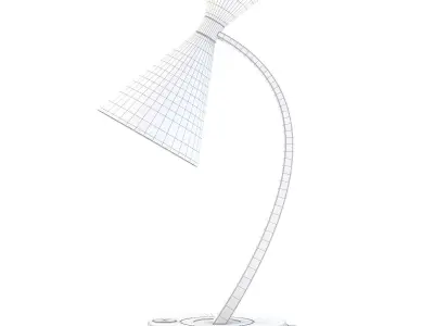 Curvy Lamp and Table 3D model