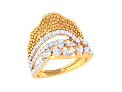  Women Ring MTL 3dm STL OBJ FBX Details 3D print model 52