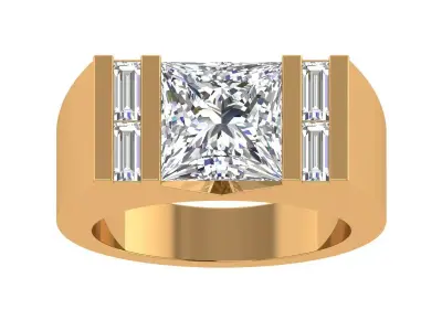 Princess Budget Gents Ring 3D print model