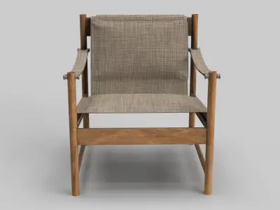 Lounge wood chair 3D model
