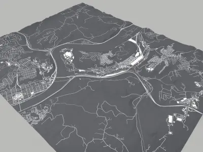 Cityscape Weirton United States 3D model