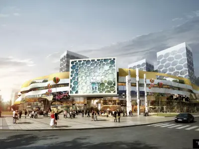 3Dmax fashion city commercial square building 82 3D model