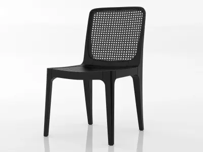 Bossa rattan dining chair 3D model