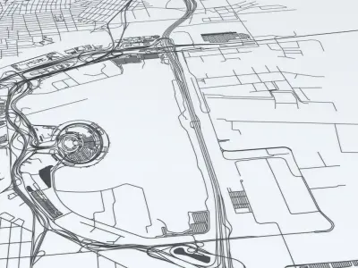 New York City 5 Boroughs Jersey Newark Road Network and Streets 3D model