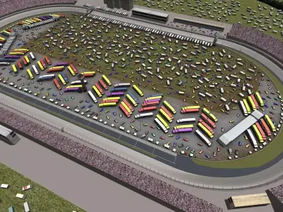 Dover Motor Speedway Game Ready Low-poly 3D model