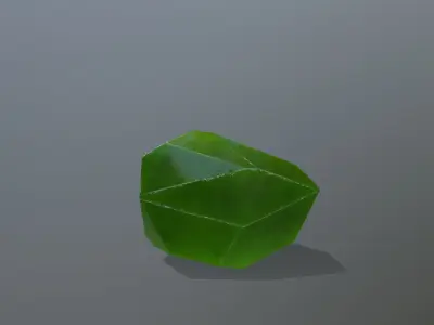 Crystal Set jade stone Low-poly 3D model