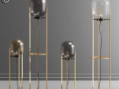 Oda Floor Lamp Set 03 3D model
