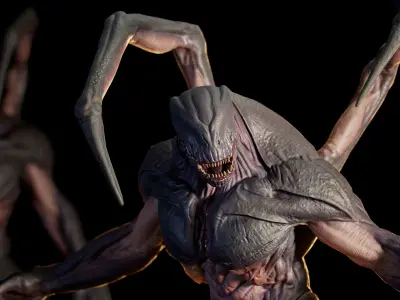 Alien Hunter Ue Unity Low-poly 3D model