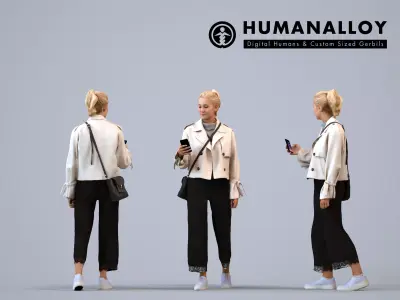 Basics0745 - A set containing 5 models of male and female 3D model