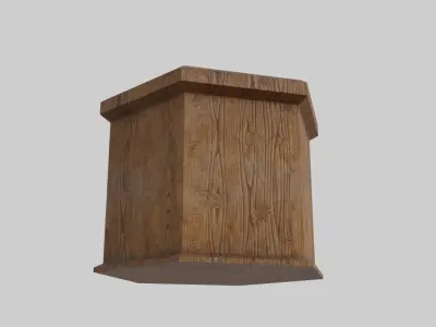 Wooden Stand  Low-poly 3D model