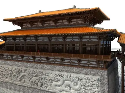 Ancient Chinese architecture 3D model