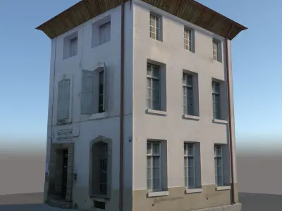 3D Old Apartment Low-poly 3D model