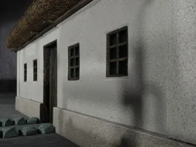 Ukrainian Hut 3D modular Low-Poly models Low-poly 3D model