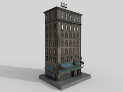 1-10 Old New york buildings Hospital 1930  3D model
