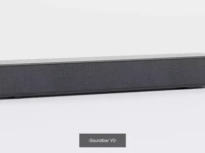 4 Black Speakers - Modern Audio Units 3D Model Pack