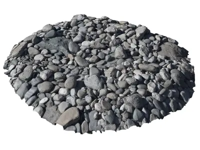 A bunch of rocks Low-poly 3D model