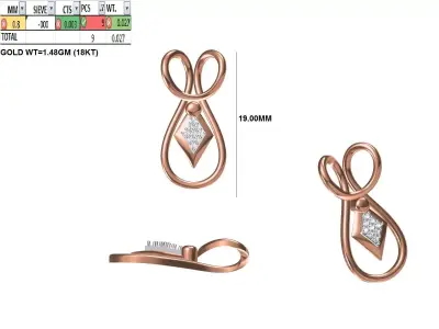 Light Weight Pendant STL OBJ FBX JCD Details 3D print model