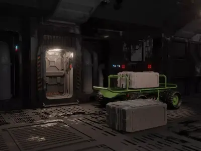 Simulation base control room  3D model