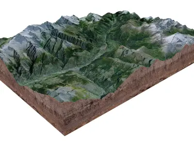 Brig Alps Switzerland 3D model