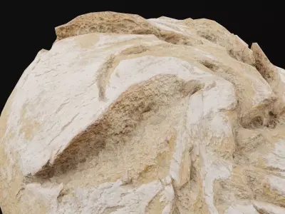 No Knead Bread Low-poly 3D model