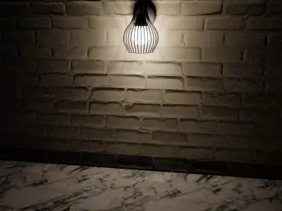 Lamp for exterior Low-poly 3D model