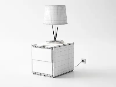 Night Stand - Lamp Free 3D model