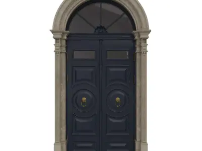 Entrance classic door 20 3D model