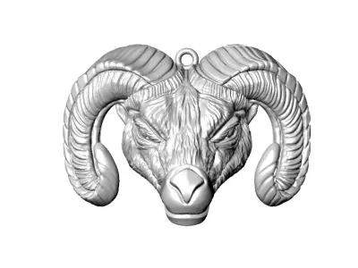 Goat head pendant  3D print model