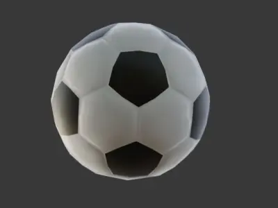 Football low Poly Game Ready Asset Low-poly 3D model