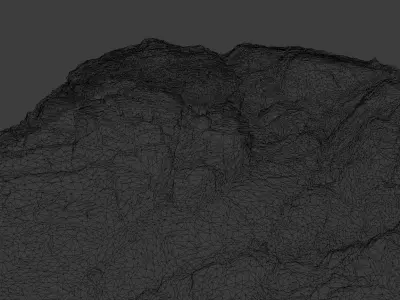 River Rock Cliff Photoscan PBR Low-poly 3D model