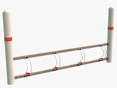 Bike Rack Low-poly 3D model