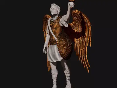 Gabriel Archangel - Metal - Wood - CNC Rounting and 3D print model