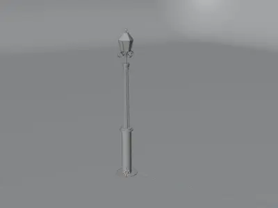 Street lamp PBR low poly 3D model Low-poly 3D model