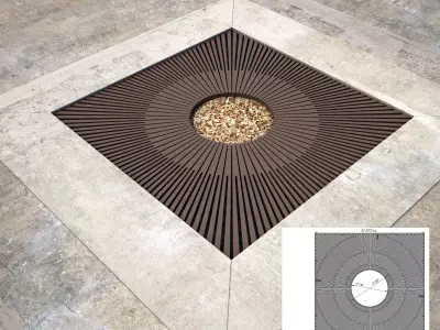 Tree Grate 02 3D model