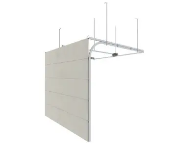 Animated Garage Door Low-poly 3D model