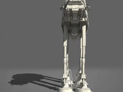 Game Ready Star Wars AT-AT Imperial Walker Low-poly 3D model